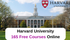 Harvard University 165 Free Courses Online