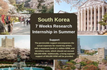 South Korea : 7 Weeks Research Internship in Summer