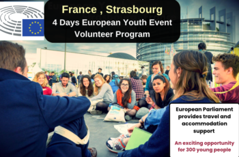 France , Strasbourg : 4 Days European Youth Event Volunteer Program