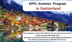 EPFL Summer  Program in Switzerland
